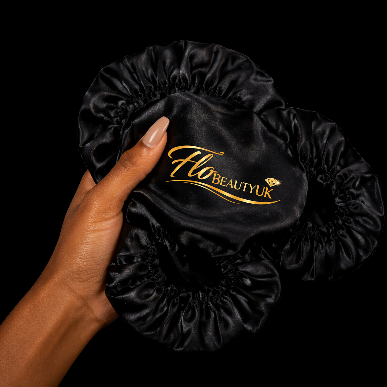 FloBeautyUK Adjustable Satin Bonnet Secure Fit, Adjustable Strap